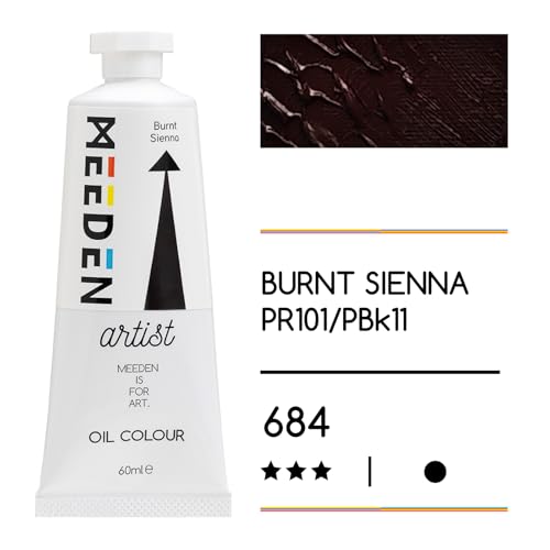 MEEDEN Artist Grade Oil Paint: Burnt Sienna - 60ml/2oz Tube | Professional Art Paints and Supplies for Canvas Painting - color: Burnt Sienna, size: 2 Fl Oz (Pack of 1)
