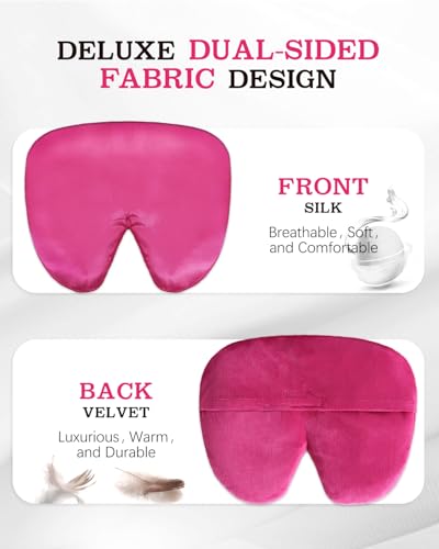 Weighted Sinus Mask, Warm Cold Compress Eye Mask for Dry Eyes, Migraine, Sinus Pressure Relief, Stress, Eye Pillow Microwavable Face Heating Pad for Puffy Eyes, Self-Care Gifts for Women - style: Face Pad-2