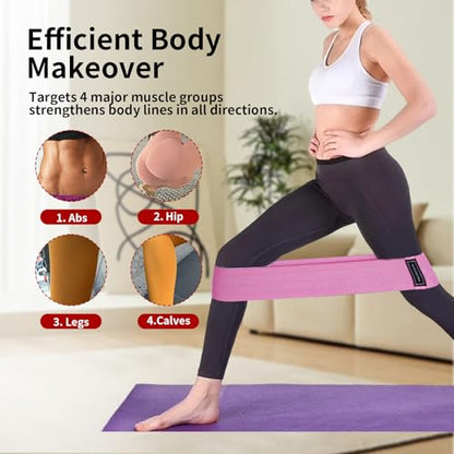 Exercise Resistance Bands for Legs Butt, Fabric Loop Bands Yoga