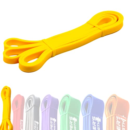 Draper's Strength Heavy Duty Resistance Stretch Loop Bands for Powerlifting Workout Exercise and Assisted Pull Ups - color: #01 Yellow