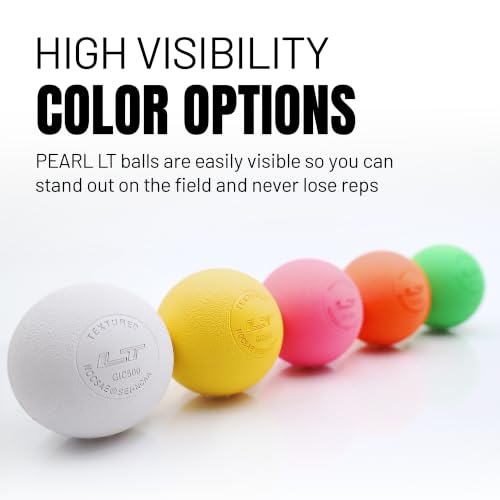 Pearl LT Textured Lacrosse Balls by Guardian Innovations, 10 Pack - SEI Certified Meet NOCSAE Standards for Games. Official Game Balls of Top NCAA Programs, Tournaments and Leagues - Neon Orange