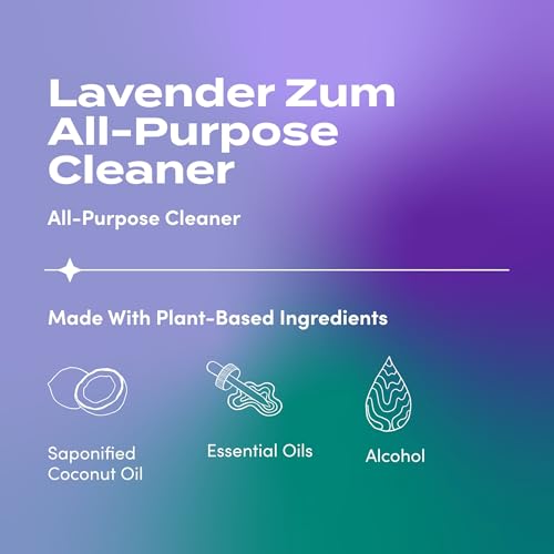 Zum by Indigo Wild All-Purpose Cleaner Combo (Pack of 2) - Natural Multipurpose Cleaners with Essential Oils, Baking Soda & More - Frankincense & Myrrh & Lavender, 16 fl oz Each