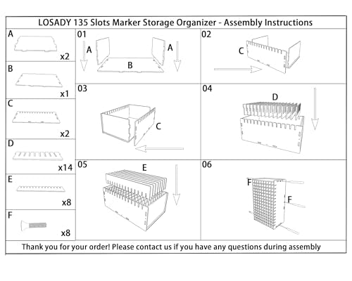 Marker Organizer, 135-Slot Marker Holder with Adjustable Dividers | Holds 135 Markers • Adjustable Dividers • Space-Saving Design • Easy Assembly • Home, Office & Classroom - size: 135 Holes