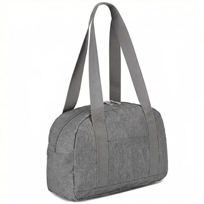 Mini Gym Bag for Women Girl 12 inch Small Gym Tote Lightweight Carry On Bag - color: Grey