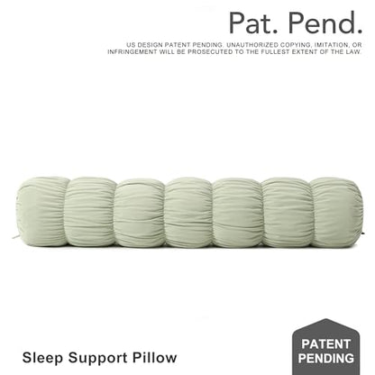 Pat. Pend. Cylinder Pillow for Bed, 39 Inch, Celadon Green - color: Celadon Green, size: 39"x 7.87"