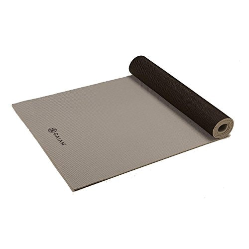 Gaiam Yoga Mat, Solid Color Non-Slip, 6mm - color: Granite Storm, size: 68"L x 24"W x 6mm Thick