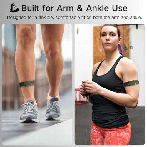 Bicep Bands Compatible for Polar Loop (2025) / Visible Armband 2.0 Straps - color: Green