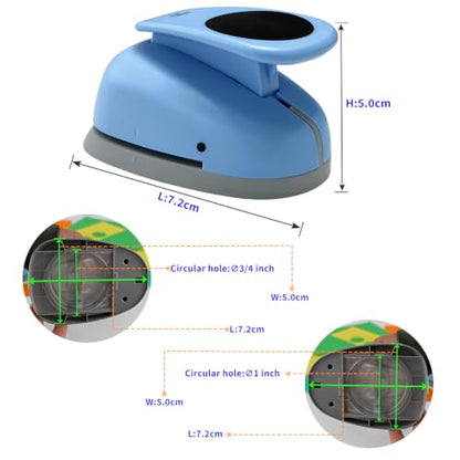2‑Pcs Circle Hole Paper Punch Set, Puncher Cutting Diameter 3/4‑inch,1‑inch | Gift Wrapping, Cardstock, Crafting Design, Scrapbook Tools, Arts Fun Projects, Christmas and Birthday Gifts, Office Supplies. - size: 2 SMALL SIZE