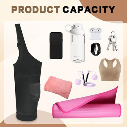 Yoga Mat Bag, Yoga Mat Carrier Fits Most Size Mats, Multi-Functional Tote With Pockets