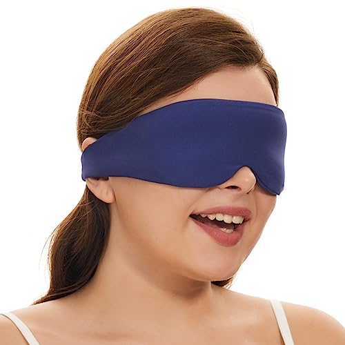 ALASKA BEAR Side Sleeper Sleep Mask, Patented, 100% Blackout, Colbot Blue - color: A2 Royal Blue