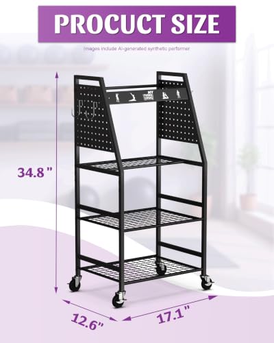 Mythinglogic Home Gym Rack for Dumbbells, Yoga Mats and Workout Equipment - color: New Black