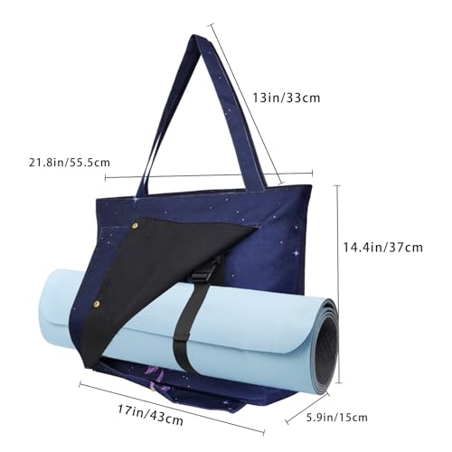 Yoga Mat Bag Yoga Bags and Carriers Fits All Your Stuff Yoga Tote Bag with Zipper Pocket Yoga Mat Carrier Pilates Bag Take in Out Mat Easily - color: Dreamcatcher