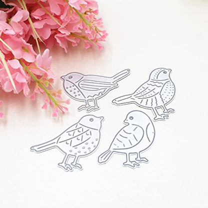 Birds Cutting Dies for Card Making Handmade DIY Paper Cards Album Decoration Craft Embossing (4 Birds) - style: Birds