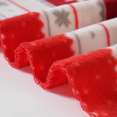 CAI TENG Red Christmas Blankets, 50 X 60 inch, 6 Pack - color: Christmas Red