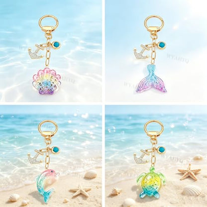 8Pcs Ocean Sea Animal Silicone Epoxy Resin Molds | Jewelry Pendants Keychains Bag Charms