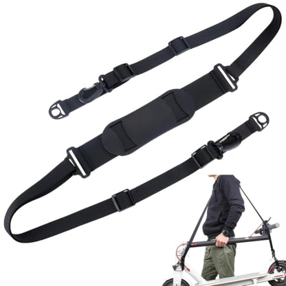 GORGECRAFT Black Scooter Padded Shoulder Strap 61 Inch to 98.4 Inch Adjustable Beach Chair Carry Strap with Plastic Buckle for Balance Bikes Foldable Fishing Seat Yoga Mat Outdoor Convenient Carrying