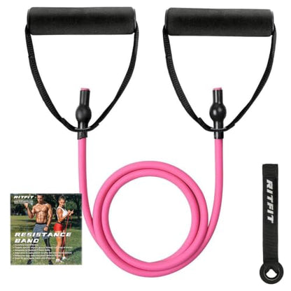 RitFit Single Resistance Bands with Handles Door Anchor for Home Gym - size: 10-15lbs
