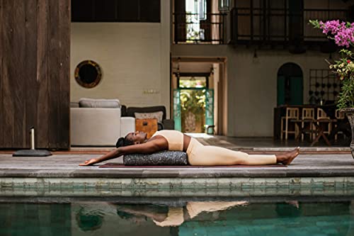 yogadesignlab | The Yoga Bolster | Comfortable, Supportive Eco-Friendly Luxury Yoga Cushion | Recycled Plastic Bottle Microfiber | Natural Cotton, Foam Filling