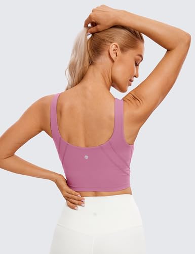 CRZ YOGA 여성용 U 백 스포츠 브라 - color: 벨벳 더스트, size: X-Small
