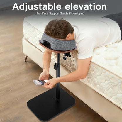 Massage Headrest for Bed Sofa Home Massage Stand with Memory Foam Face Pillow, Bedside Home Massage Bed, 17.7-31inch Height Adjustable Easy to Install Recovery After Eey Surgery