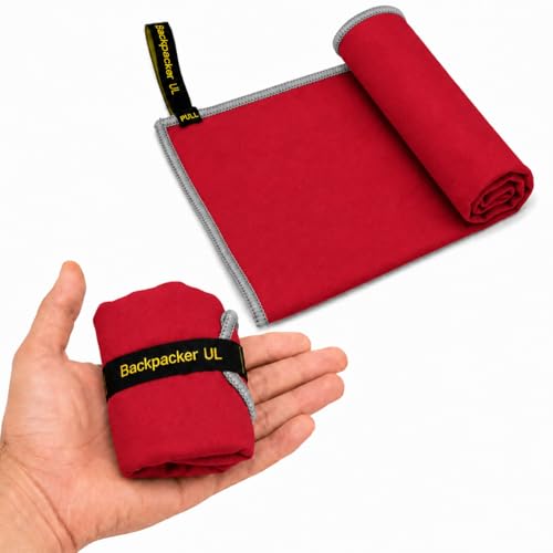 Backpacking Ultralight Quick Dry Microfiber Soft Fast Drying Hand and Face Towel Wash Cloth Camping Yoga Hiking Active Lifestyle Small (Red, Small) - color: Red, size: Small
