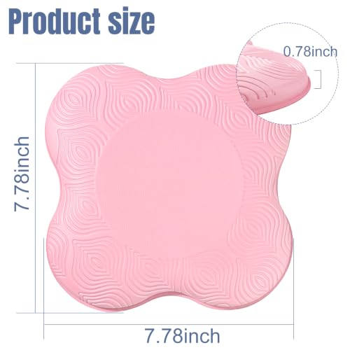 Yoga Knee Pads 2 Pack, Foam Kneeling Cushions - Non-Slip Pilates Knee Pad Cushion & Wrist Support - Portable Workout Knee Pads for Meditation, Kneeling, Balance, Floor, Pilates,Yoga - color: Pink