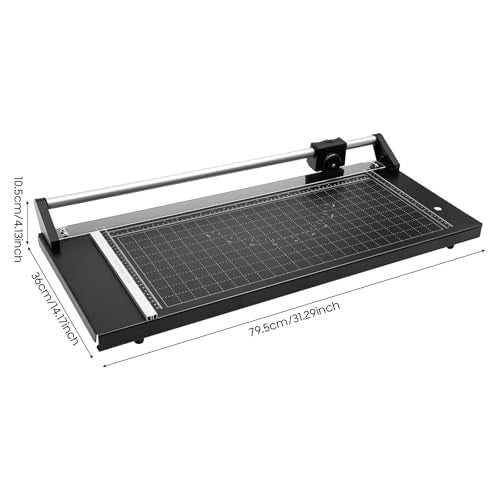 Rotary Paper Trimmer, 24" Cut Width Professional Paper Cutter, Efficient & Multi-Angle Cutting, Heavy Duty Paper Cutter for Photo Paper, Film, Art Paper Jam, 65# Manganese Steel