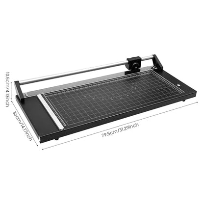 Rotary Paper Trimmer, 24" Cut Width Professional Paper Cutter, Efficient & Multi-Angle Cutting, Heavy Duty Paper Cutter for Photo Paper, Film, Art Paper Jam, 65# Manganese Steel