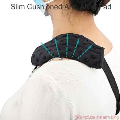 1Pc Arm Sling Padding for Neck Arm Sling Strap Cushion Neck Pad Cushions Shoulder Brace Carry Strap Pads Elbow Wrist Injury Support Strap Padded Women Men Minky Dot Black - color: Minky Dot Black-1pc