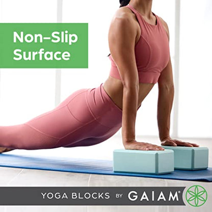 Gaiam Yoga Block - Supportive Latex-Free Eva Foam - Soft Non-Slip Surface with Beveled Edges for Yoga, Pilates, Meditation - color: Black, style: 1 Block