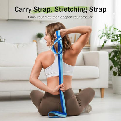 Slim Panda Yoga Mat Straps for Carrying, Adjustable Yoga Mat Carrier Sling Fits All Mats(Mat Not Included) - color: Ocean, size: 72 inches