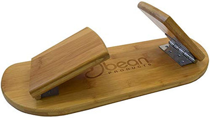 Bean Products Bamboo Foldable Meditation Bench – Supportive and Portable Kneeling Stool Chair with Meditation kit – Ergonomic Design for Seiza, Meditation, Prayer and Travel – Made in USA - color: Bamboo Bench Hinged Kit Black