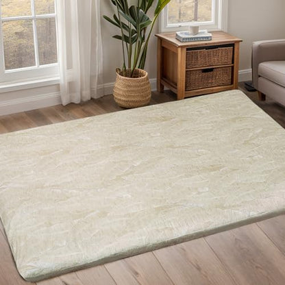ZonLi 100% Cotton Futon Mattress Cover with Zipper Full Size Washable - color: Light Grey, size: Full