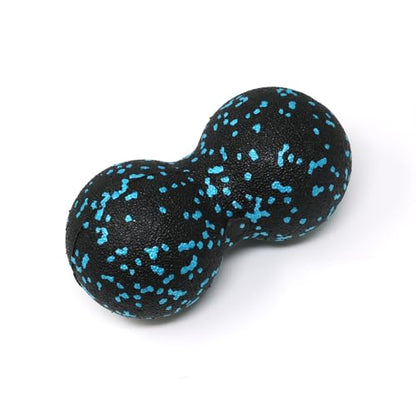 yueton 1 Pack Blue Peanut Massage Ball Deep Tissue Muscle Massage Myofascial Release Acupoint Massage Back Leg Massage Roller Mobility Ball for Physical Yoga Therapy