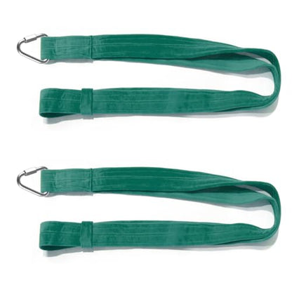 8.2ft 2.5m Aerial Straps Ropes Yoga Aerial Acrobatics Body Aerial Loop Trapeze Circus Apparatuses Equipment Three-Layer Straps 1 pairs - color: Dark Green