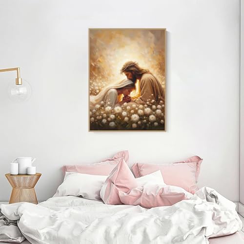 Christian Diamond Art Kits for Adults Diamond Painting Kit for Beginner | 5D DIY Jesus Funny Diamond Dots Full Drill Crafts for Gem Art Dot Art for Adults Home Wall Decor for Teens 12x16 in - color: DP03597