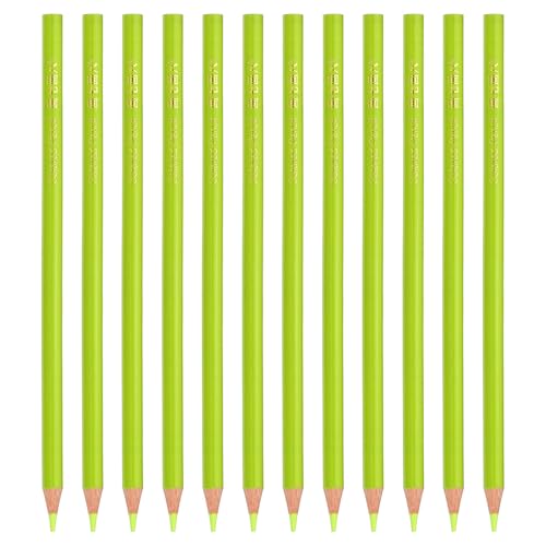 PATIKIL Light Green Colored Pencils Set,12 Pcs Oil Color Pencils Wooden Coloring Drawing Pencil for Artists Art Painting - color: Light Green