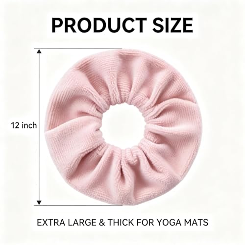 Yoga Mat Scrunchie - Holds Your Yoga Mat in Style - Durable & Elasticity Fabric - Fits All Standard Yoga Mats - color: Pink