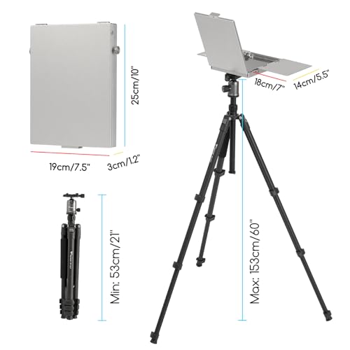 MEEDEN Plein Air Easel for Painting: Adjustable Aluminum Alloy Sketchbox Easel, Collapsible Portable Tripod for Artists, Travel Art Easel Desktop Table Easel Stand