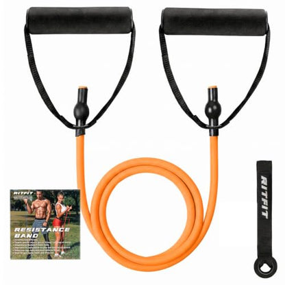 RitFit Single Resistance Bands with Handles Door Anchor for Home Gym - size: 30-35lbs
