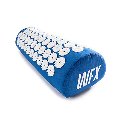 #DoYourFitness Acupressure Mat and Pillow Set - Relieves Stress, Back, Neck, and Sciatic Pain - Comes with a Vinyl Carry Bag for Storage and Travel - Blue