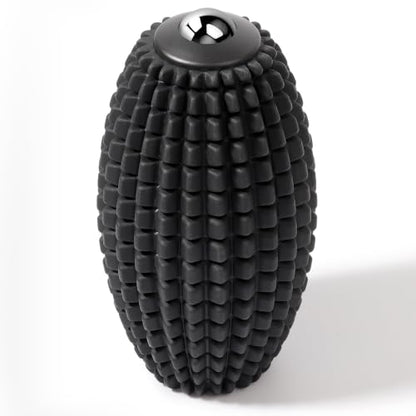 Vibrating Massage Ball with Rolling Head for Plantar Fasciitis - color: Black