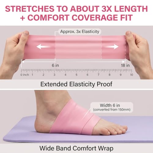 TPE Resistance Bands Flat Exercise Stretch Bands for Yoga Pilates Home Fitness Training - color: Pink