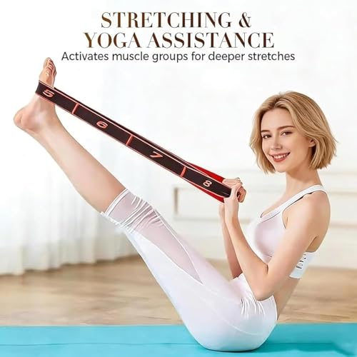 Fitness Resistance Bands with Handles, Fitness Resistance Band for Stretching and Yoga, Fashion Puller Exercise, Adjustable Bands for Full Body Stretching Shaping