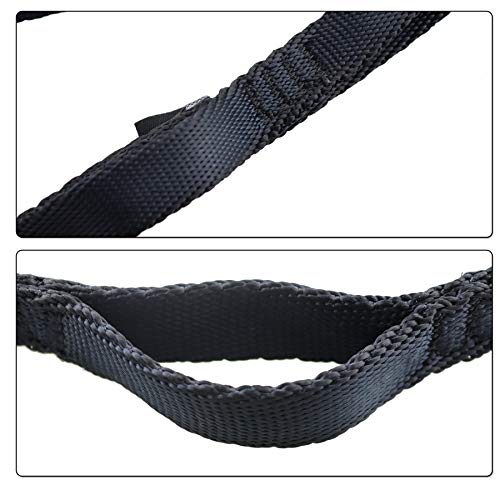 NRC&XRC Aerial Yoga Hammock Daisy Chain, 22kN Adjustable Strap With Loops, Climbing Strap Nylon Sling, No Stretch (150mm) - color: black