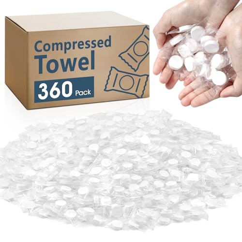 360 Pcs Compressed Towel, Mini Compressed Towel Tablets, Camping Towel - color: 20cm x 22cm-360 Pack