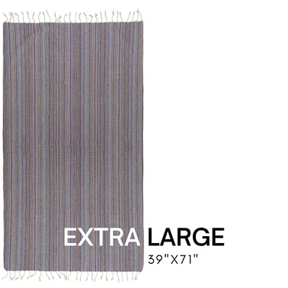 BAY LAUREL Turkish Beach Towel with Travel Bag 39 x 71 Quick Dry Sand Free Lightweight Large Oversized Towels Light - color: Black Mix