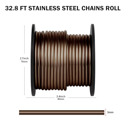 8 Gauge Aluminum Wire for Craft 32.8FT Brown Bendable Aluminum Wire Bulk | 3mm Flexible Aluminum Armature Crafting Wire Roll for Sculpting DIY Jewelry Making - color: Brown, size: 8 Gauge