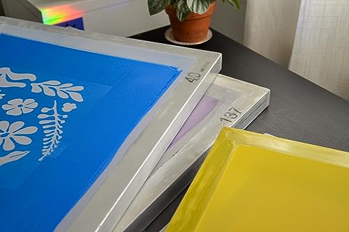 Aluminum Screen Printing Frame 20x24-137 Count White Mesh Silk Screen | Pre-Stretched Screen Printing Frame, Aluminum Screen Mesh, High Tension, Mesh Counts 40-230 Available, Made In USA - size: 137