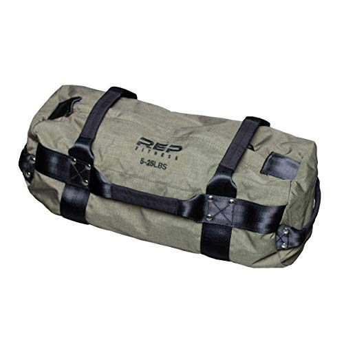 REP Fitness Adjustable Sandbag 1000D Cordura 5-200 Lbs 7 Reinforced Handles Water-Resistant Quick-Dry Small XL Functional Strongman Training Workout Cross-Fit Weighted Bag Exercise Gym Heavy - color: Small-ArmyGreen